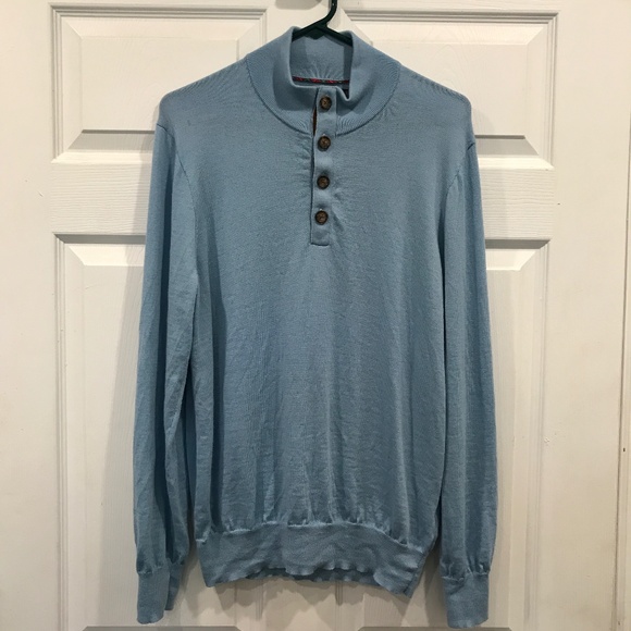 Polo Golf Ralph Lauren Washable Merino Wool M Light Blue - Picture 1 of 4